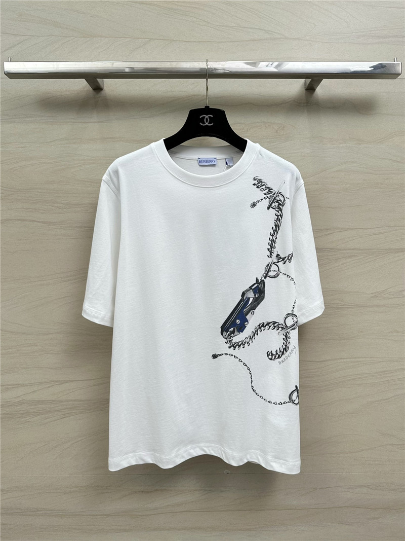 Burberry chain graffiti print cotton T-shirt