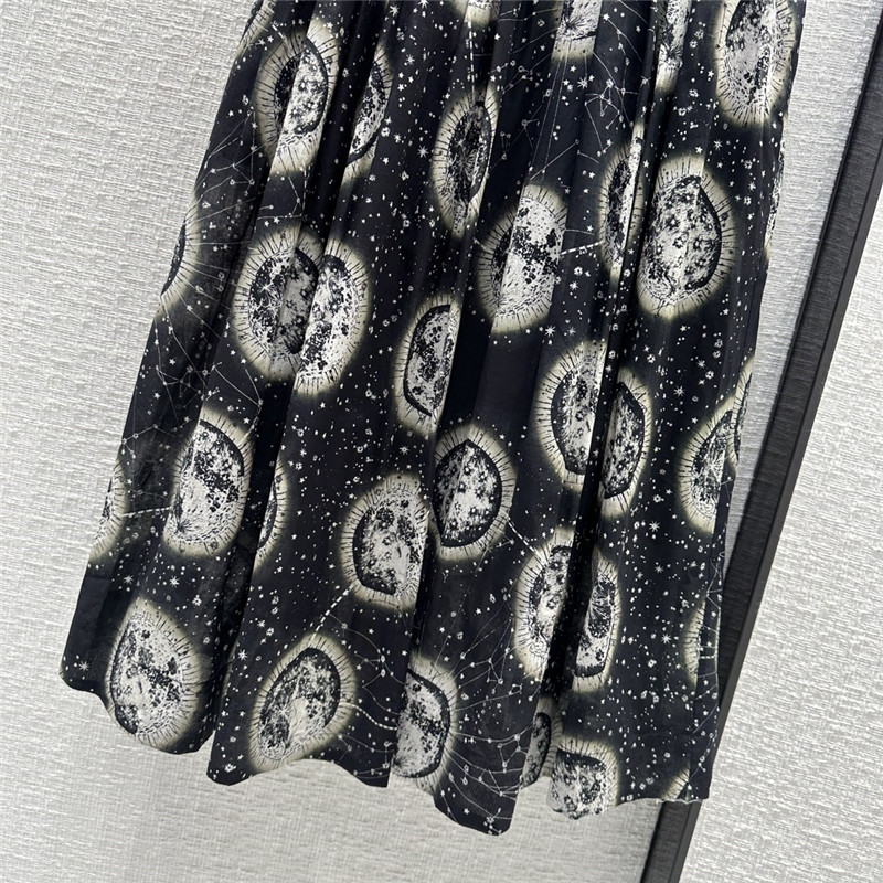 dior constellation cosmic print long skirt