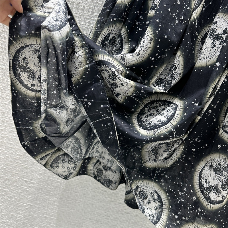 dior constellation cosmic print long skirt