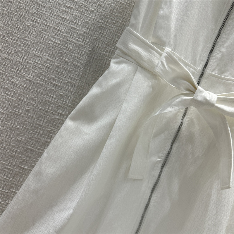 H**me5 h dark jacquard small lapel zipper dress