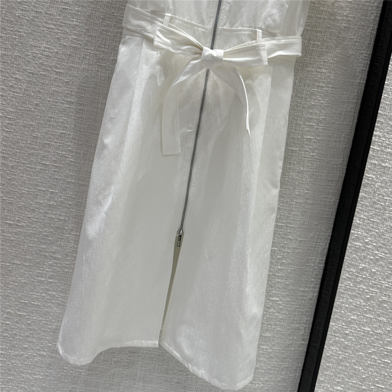 H**me5 h dark jacquard small lapel zipper dress