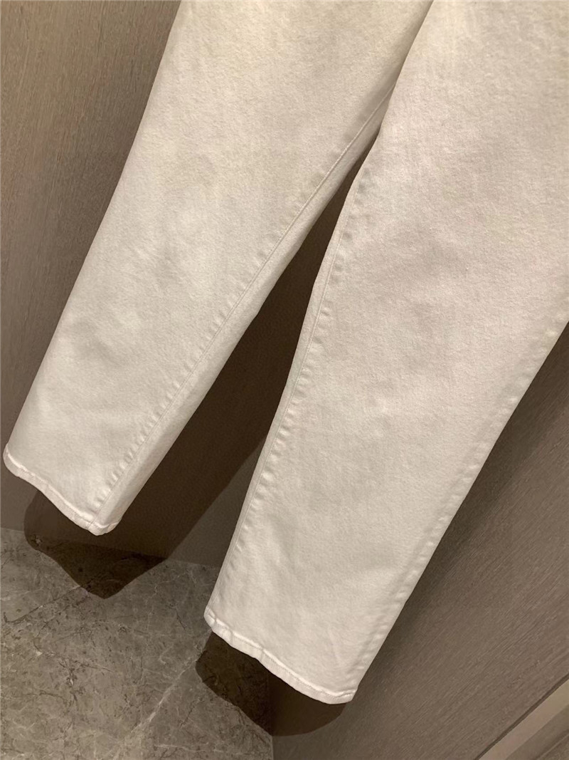 miumiu pocket embroidered lettering jeans