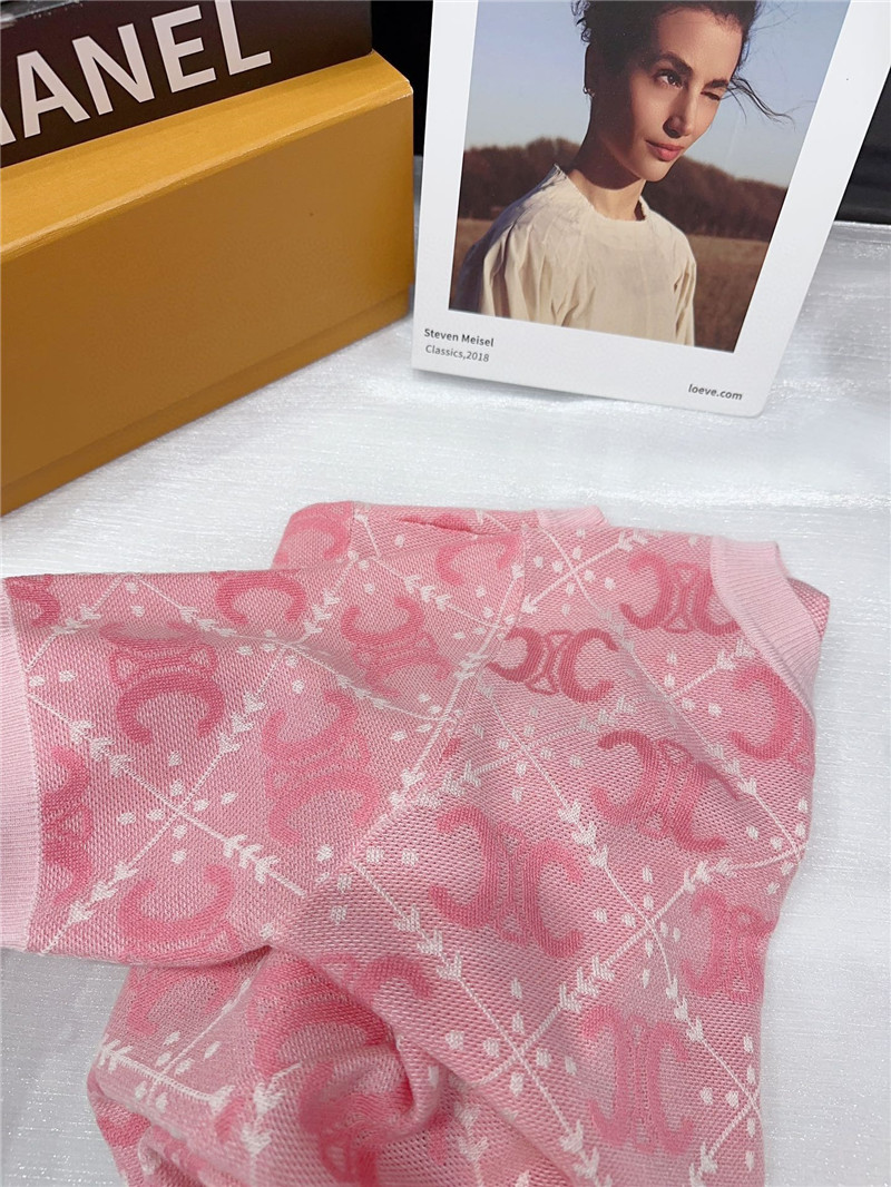 Ce1i*e round neck short sleeve knitted top