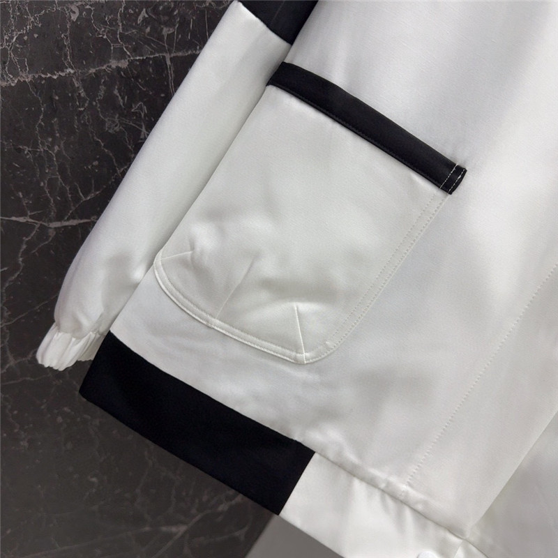 celine logo embroidered stand collar jacket