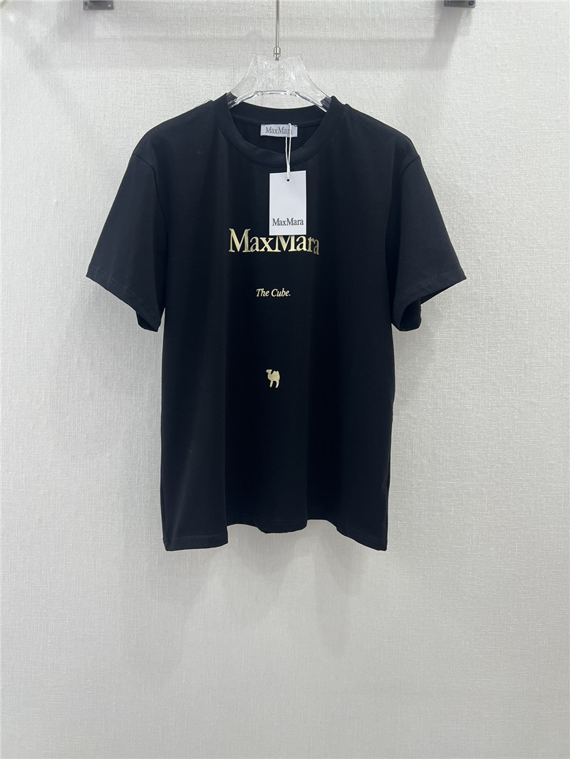 Vanitoo gold lettering printed front and back T-shirt