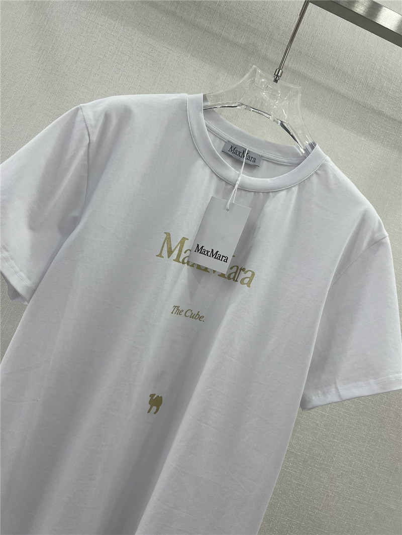 Vanitoo gold lettering printed front and back T-shirt