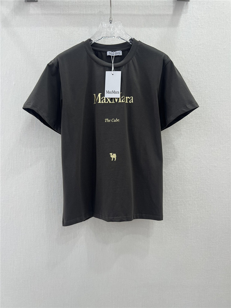 Vanitoo gold lettering printed front and back T-shirt