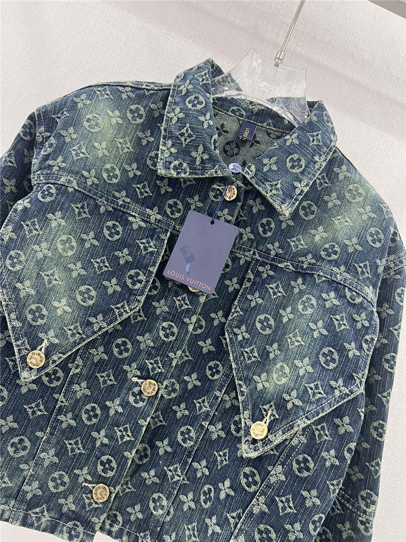 l0vis Vvtt0n lv new jacquard all-over printed denim jacket