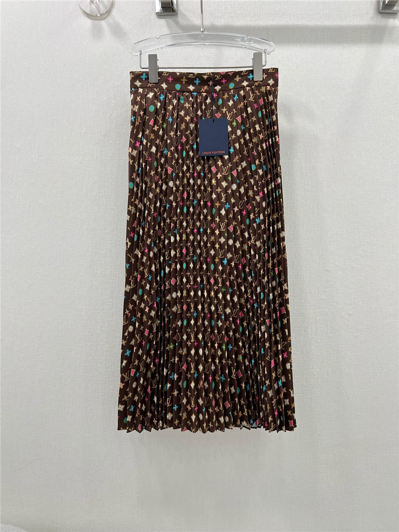 louis vuitton LV presbyopic pattern pleated wide skirt