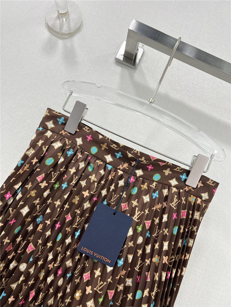 louis vuitton LV presbyopic pattern pleated wide skirt