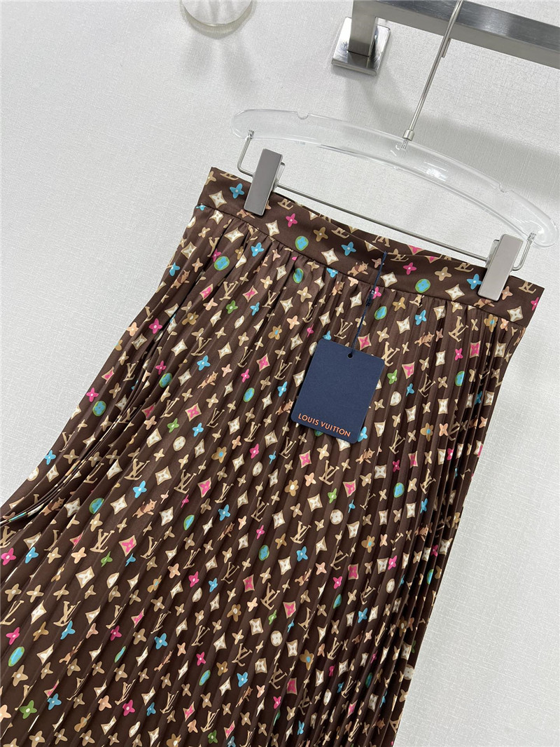 louis vuitton LV presbyopic pattern pleated wide skirt
