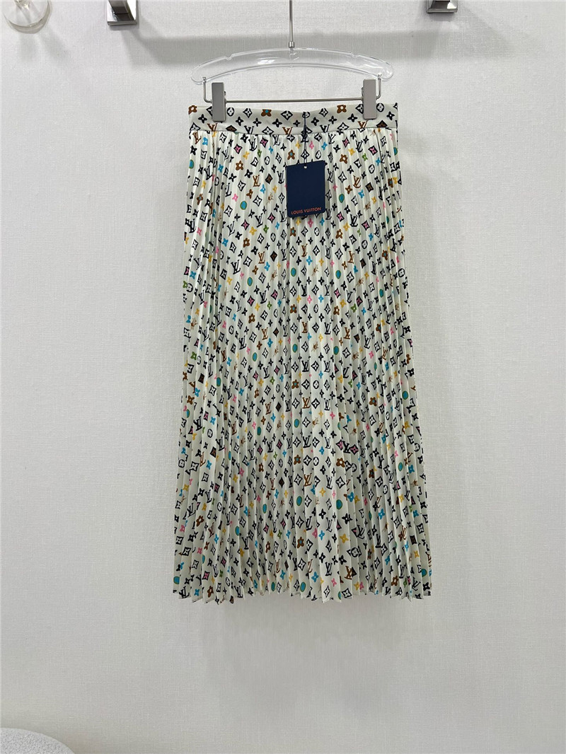 louis vuitton LV presbyopic pattern pleated wide skirt