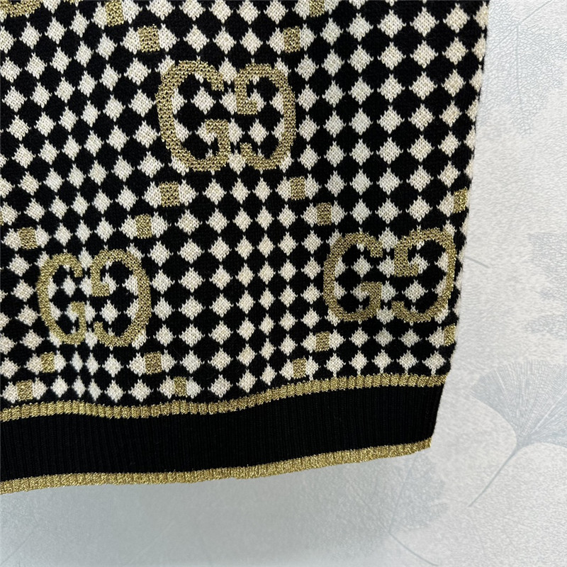 gvc*1 D1am0nd gg jacquard wool vest