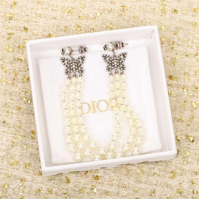 dior butterfly earrings