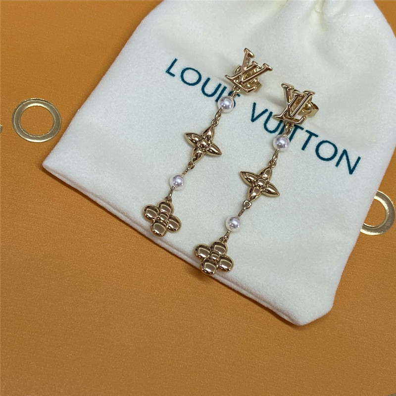 louis vuitton LV floral earrings