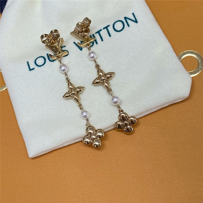 louis vuitton LV floral earrings