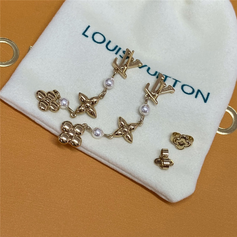louis vuitton LV floral earrings