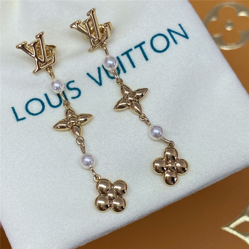 louis vuitton LV floral earrings