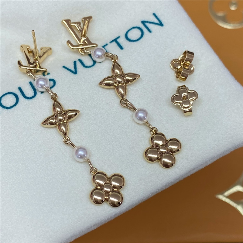 louis vuitton LV floral earrings