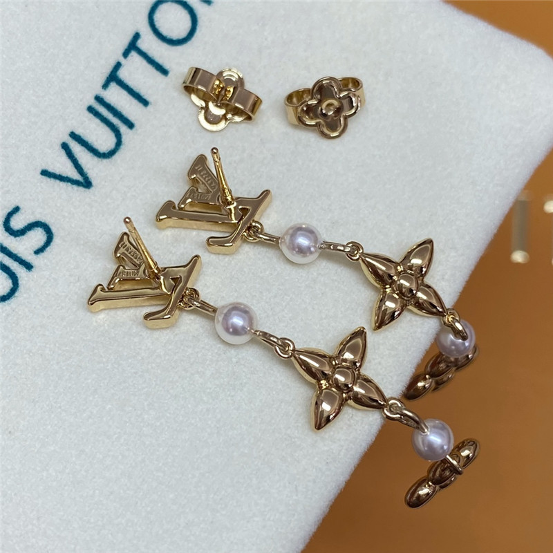 louis vuitton LV floral earrings
