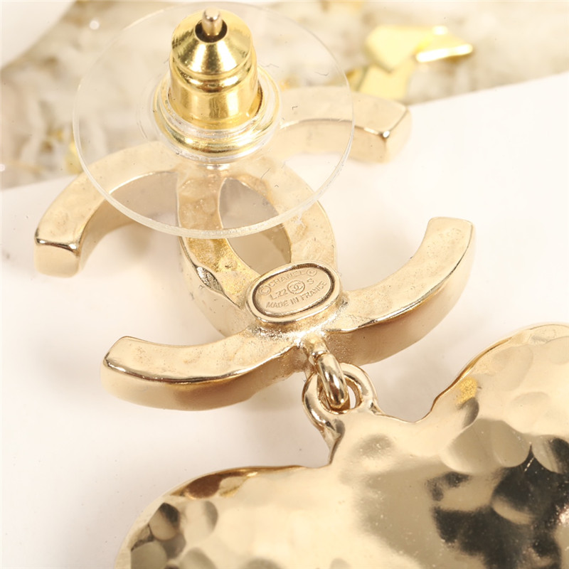 Ch**el butterfly double c earrings