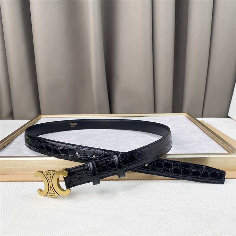 Ce1i*e crocodile pattern cowhide mid-waist belt