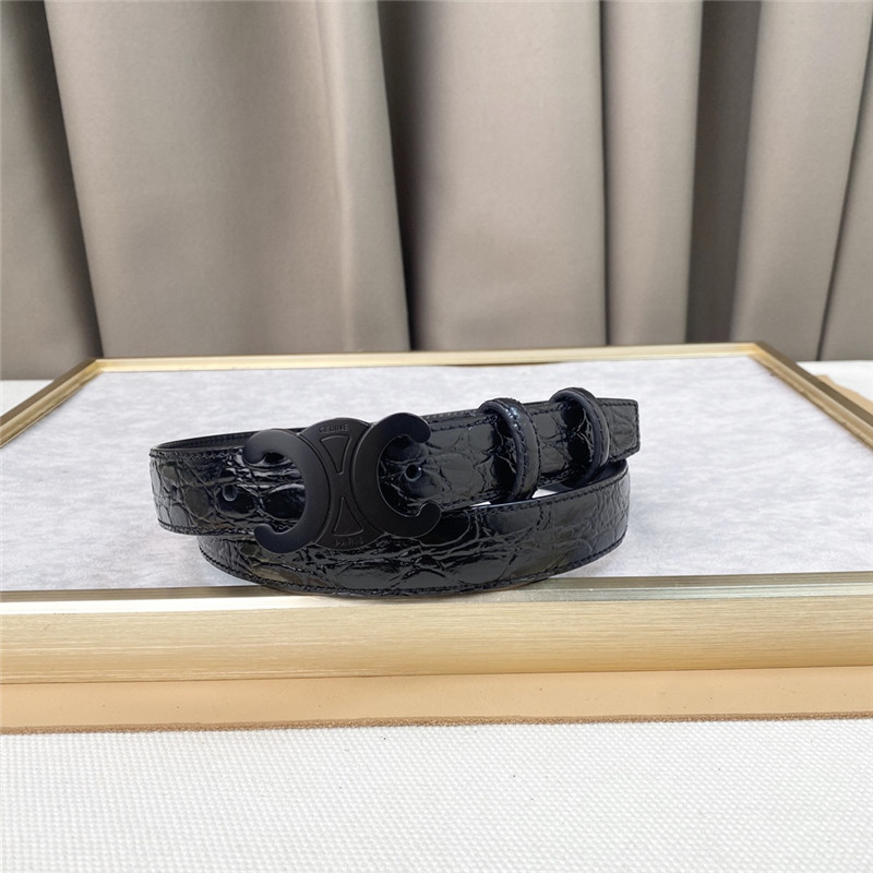 Ce1i*e crocodile pattern cowhide mid-waist belt