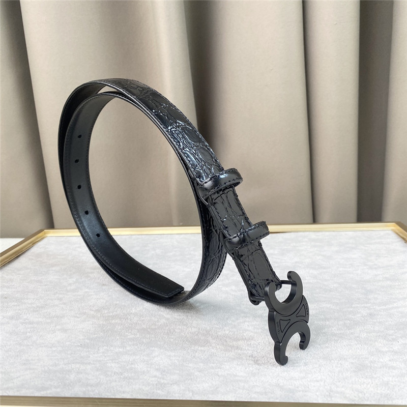 Ce1i*e crocodile pattern cowhide mid-waist belt