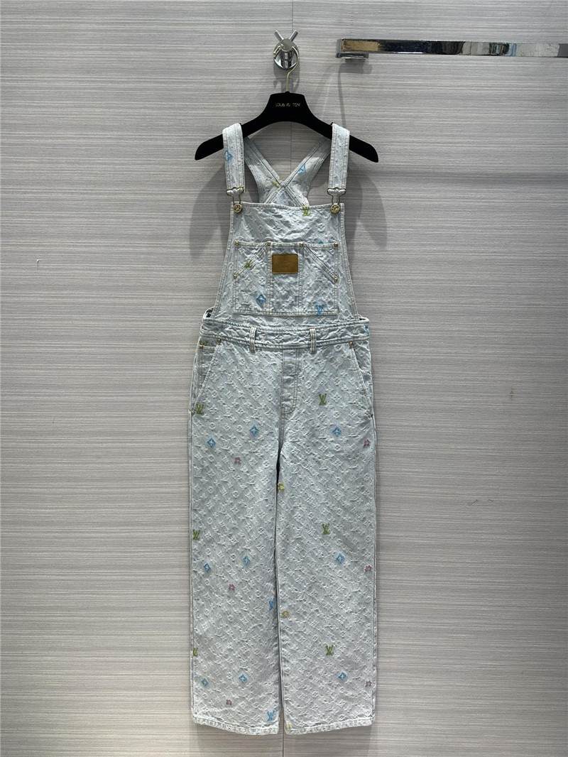 louis vuitton LV denim overalls replica designer clothes