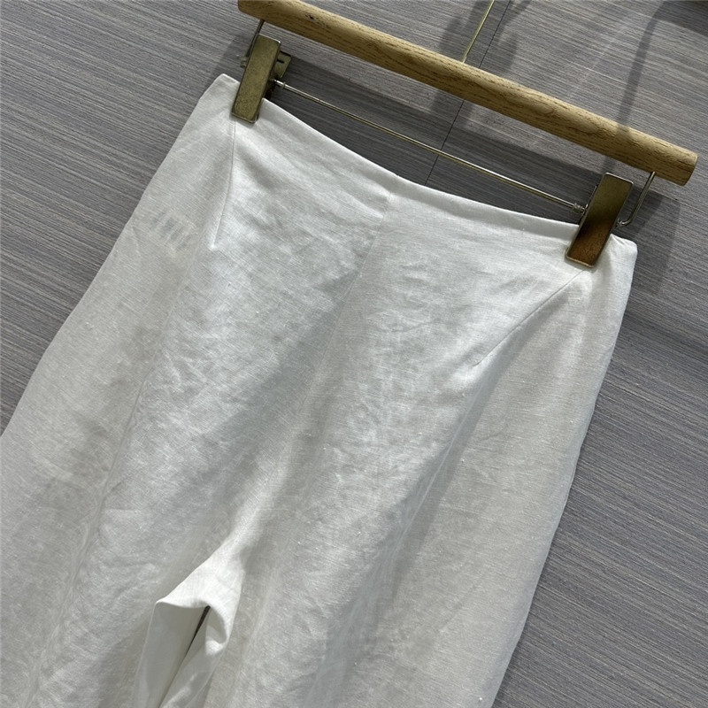 The R0w cotton and linen straight wide leg pants replica clothes