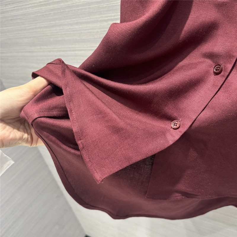 The R0w cotton and linen shirt suit replica d&g clothing