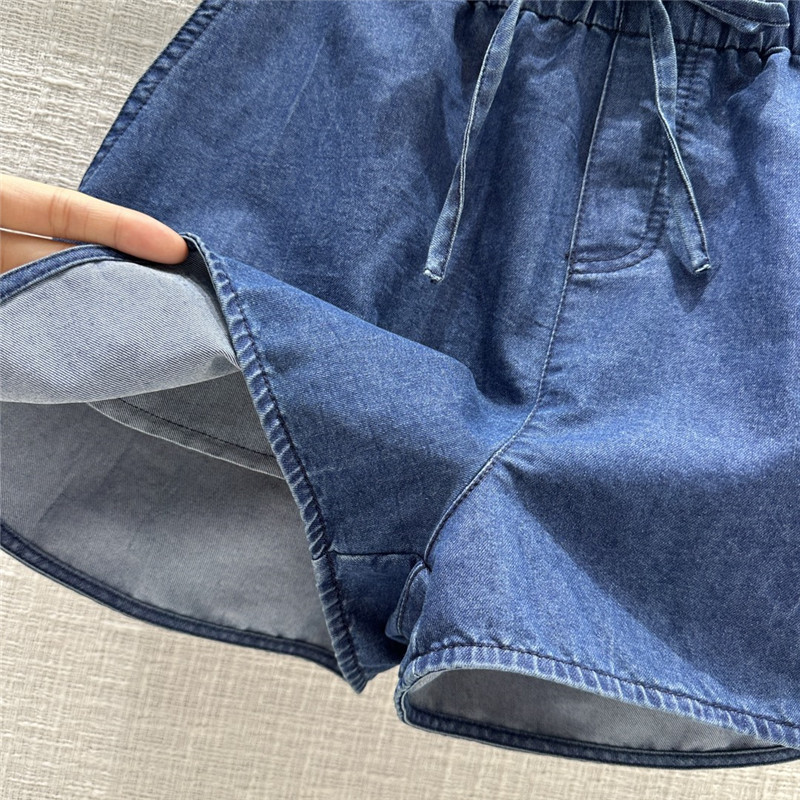 Va1e*ntin0 blue garavani chambray cotton shorts