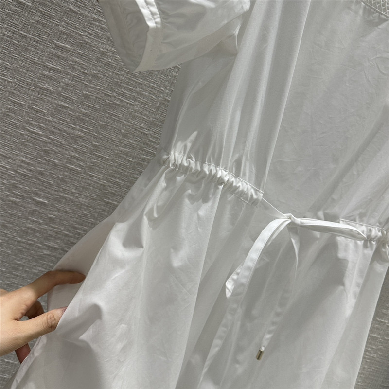 Chloé White Boat-Neck Flared Dress