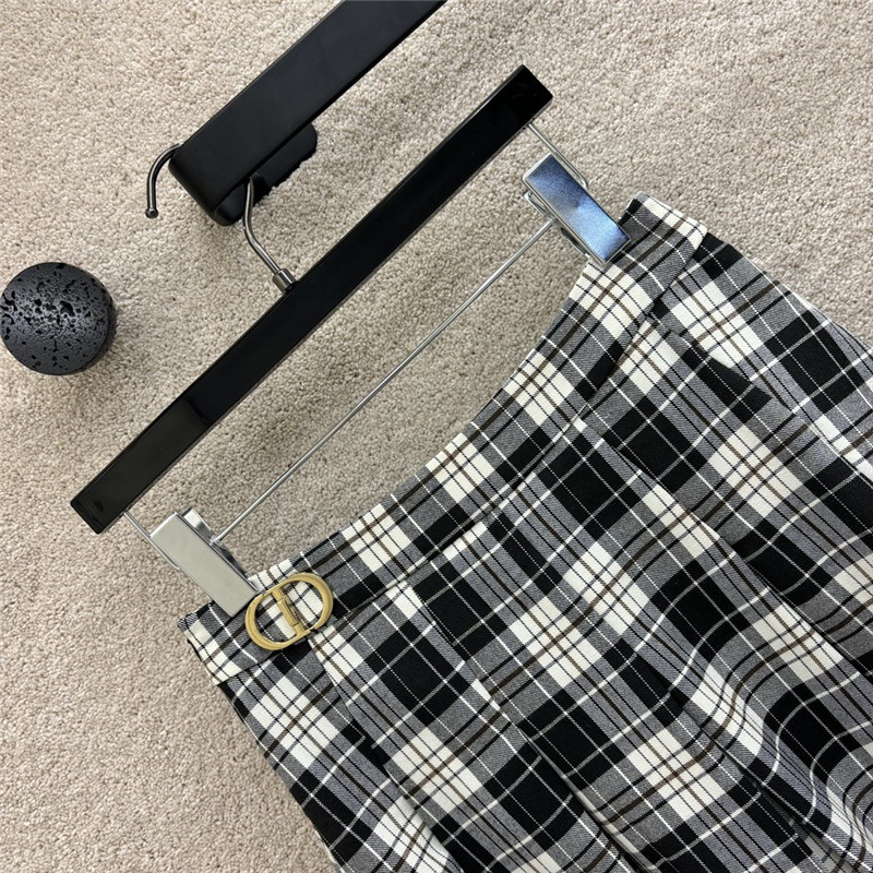 D10r high waist plaid pleated skirt cheap replica designer clothes