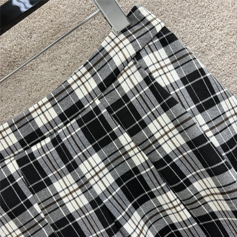 D10r high waist plaid pleated skirt cheap replica designer clothes
