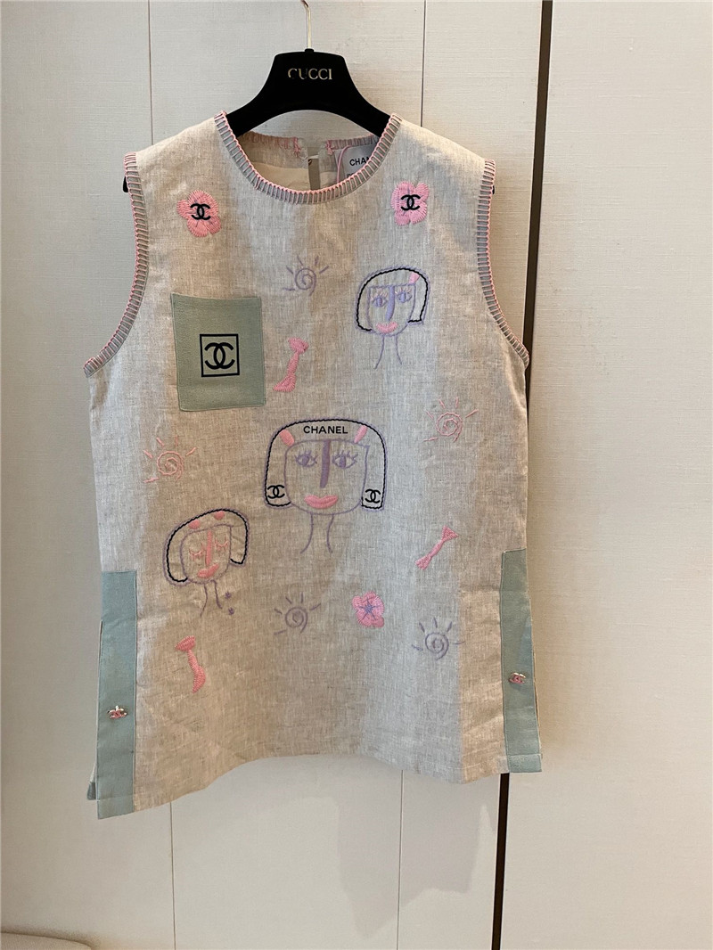 Chanel new mid length vest replica designer clothes