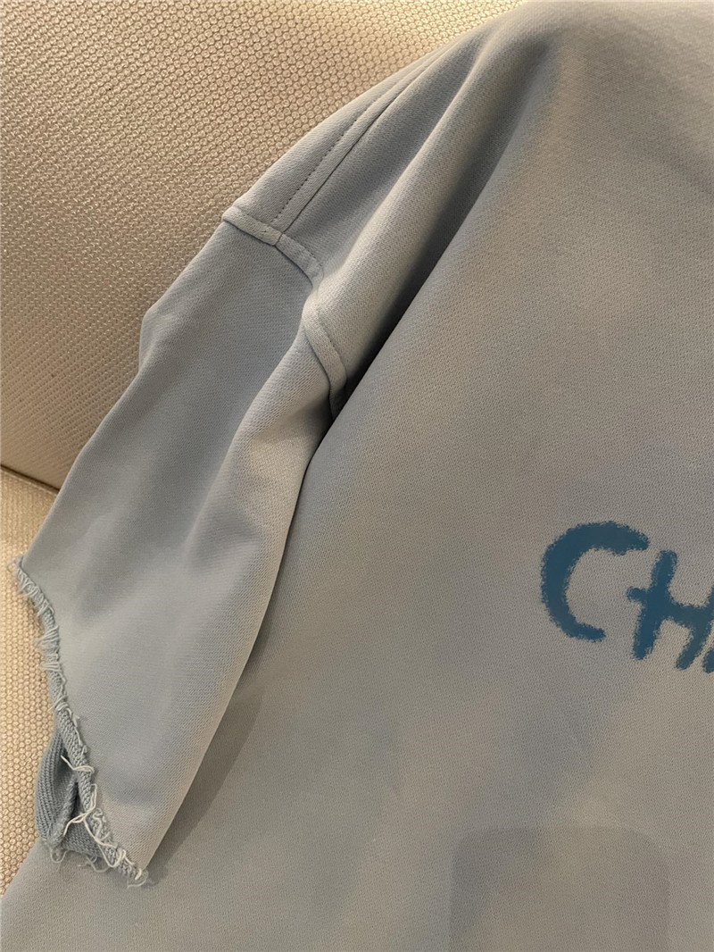 Chanel new letter logo short sleeve replica designer clothes