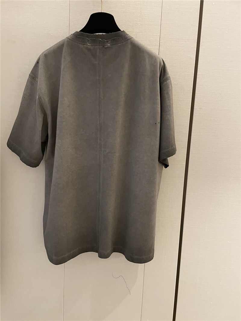 Ch**el distressed distressed short-sleeved replica clothing