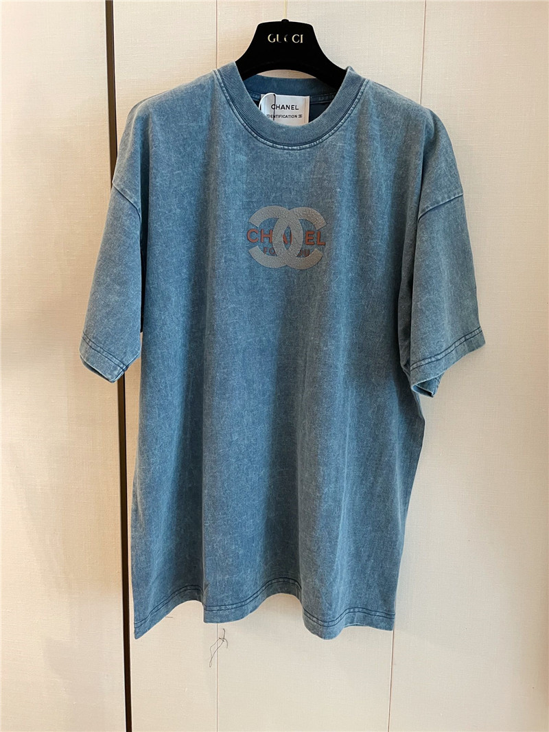 Chanel distressed distressed short-sleeved replica clothing