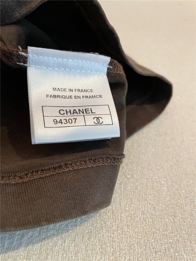 Ch**el distressed distressed short-sleeved replica clothing