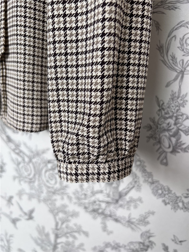 Pra*a silk ribbon shirt cheap replica designer clothes