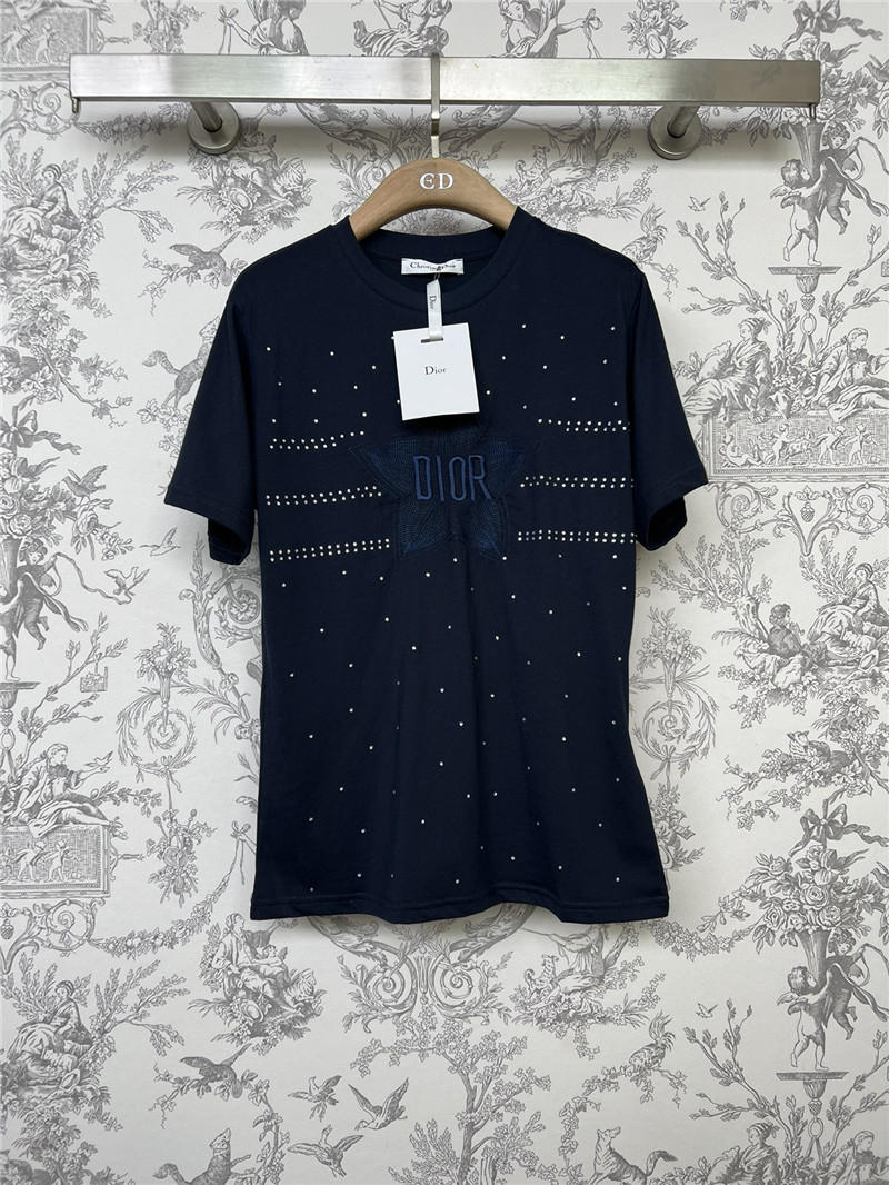 dior lucky star embroidered T-shirt replica d&g clothing