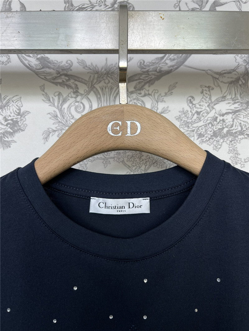 dior lucky star embroidered T-shirt replica d&g clothing