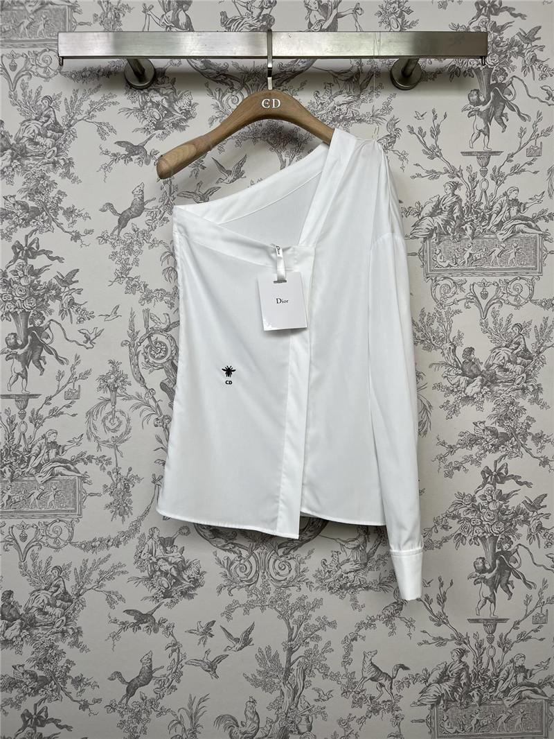dior one shoulder bee shirt replica clothes