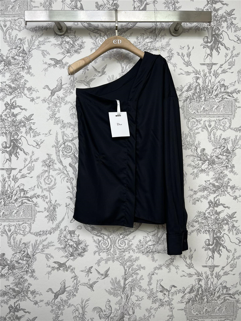dior one shoulder bee shirt replica clothes