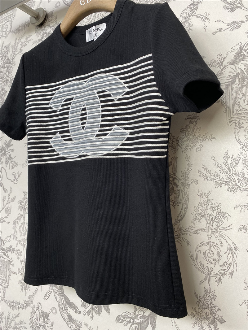 Ch**el new double c t-shirt replica designer clothes