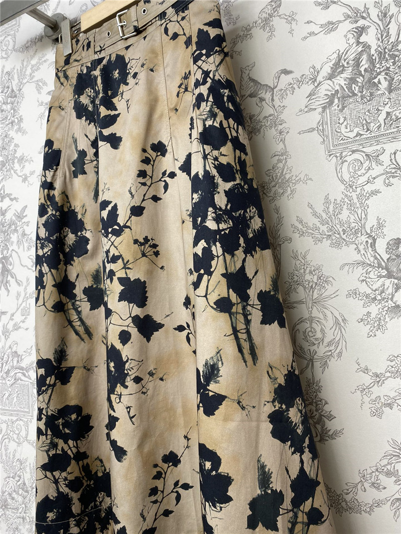 D10r ink floral tie-dye skirt replica clothes