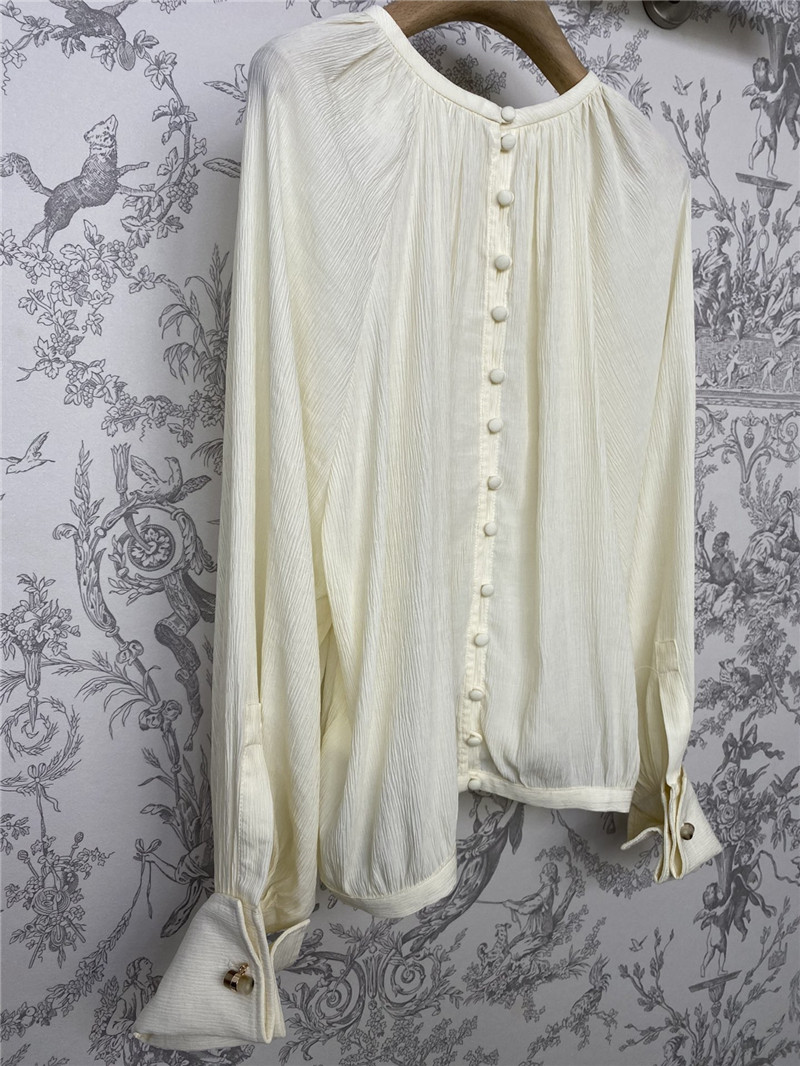 Max Mara Narvel Plissé-silk Blouse