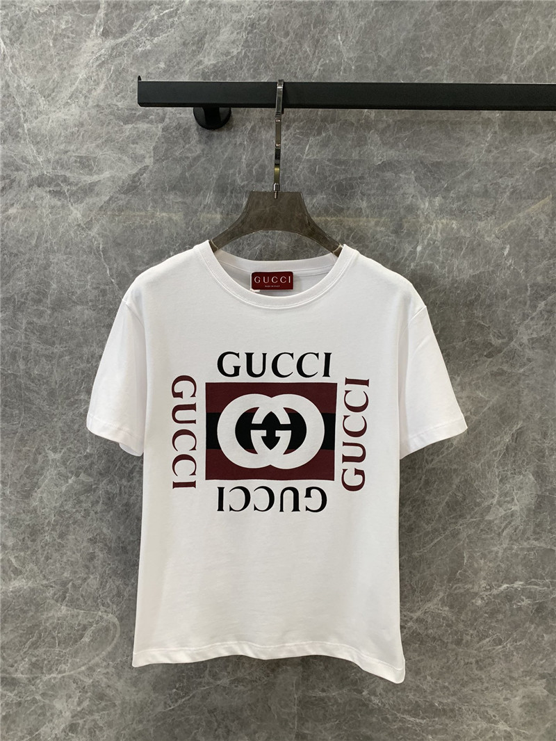 Gucci round neck short sleeve t-shirt cheap replica designer clothes