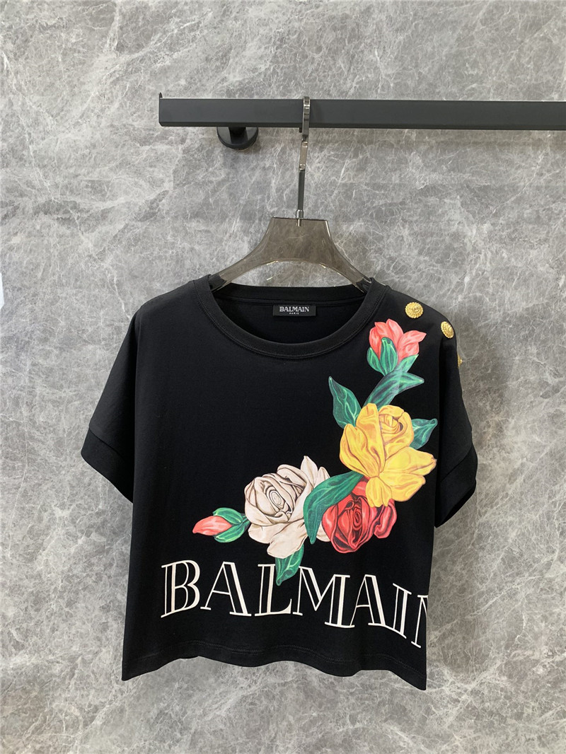 Balmain round neck short sleeve T-shirt replica d&g clothing